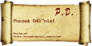 Pucsek Dániel névjegykártya