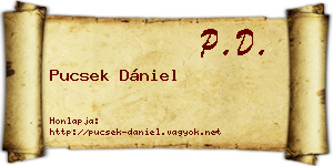 Pucsek Dániel névjegykártya